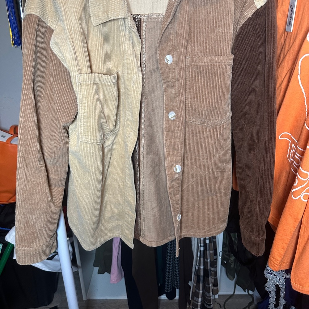 PacSun Teddy Jacket in Brown and Tan